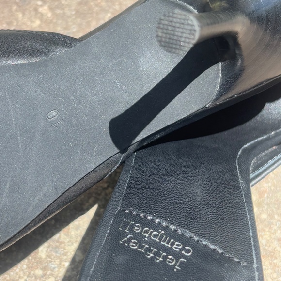 Jeffrey Campbell Black/plaid pointy toe sandals size 10 - Picture 6 of 7